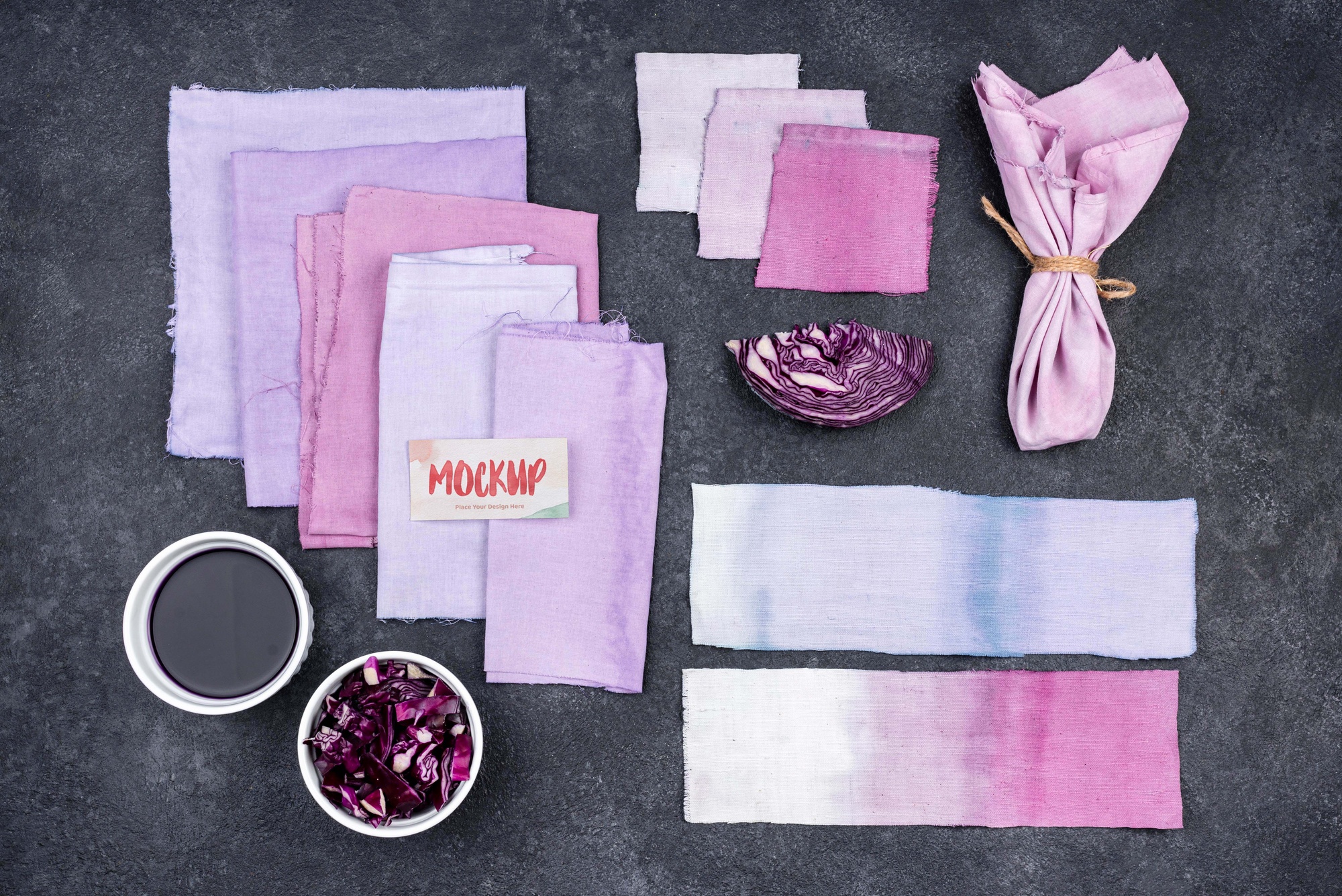 Samples of embroidered price examples on paper